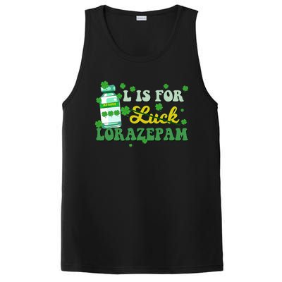 L Is For Luck Lorazepam Funny Nurse Happy St Patricks Day PosiCharge Competitor Tank