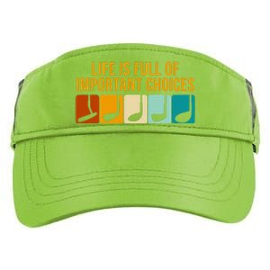 Life Is Full Of Important Choices Retro Golf Adult Drive Performance Visor