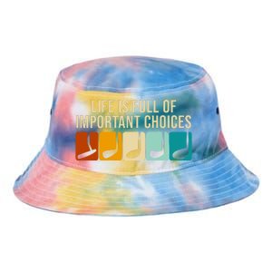 Life Is Full Of Important Choices Retro Golf Tie Dye Newport Bucket Hat