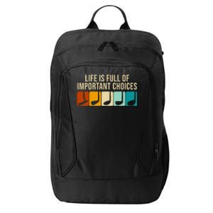 Life Is Full Of Important Choices Retro Golf City Backpack