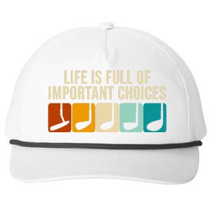 Life Is Full Of Important Choices Retro Golf Snapback Five-Panel Rope Hat