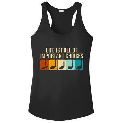 Life Is Full Of Important Choices Retro Golf Ladies PosiCharge Competitor Racerback Tank