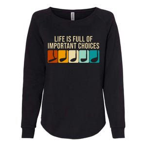 Life Is Full Of Important Choices Retro Golf Womens California Wash Sweatshirt