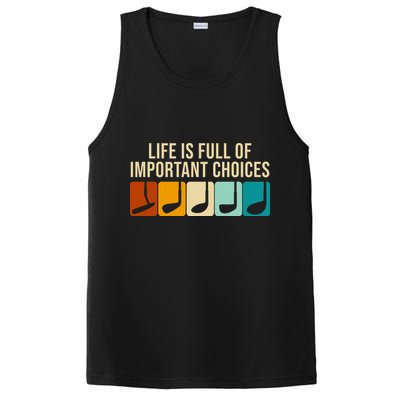 Life Is Full Of Important Choices Retro Golf PosiCharge Competitor Tank