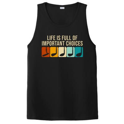 Life Is Full Of Important Choices Retro Golf PosiCharge Competitor Tank