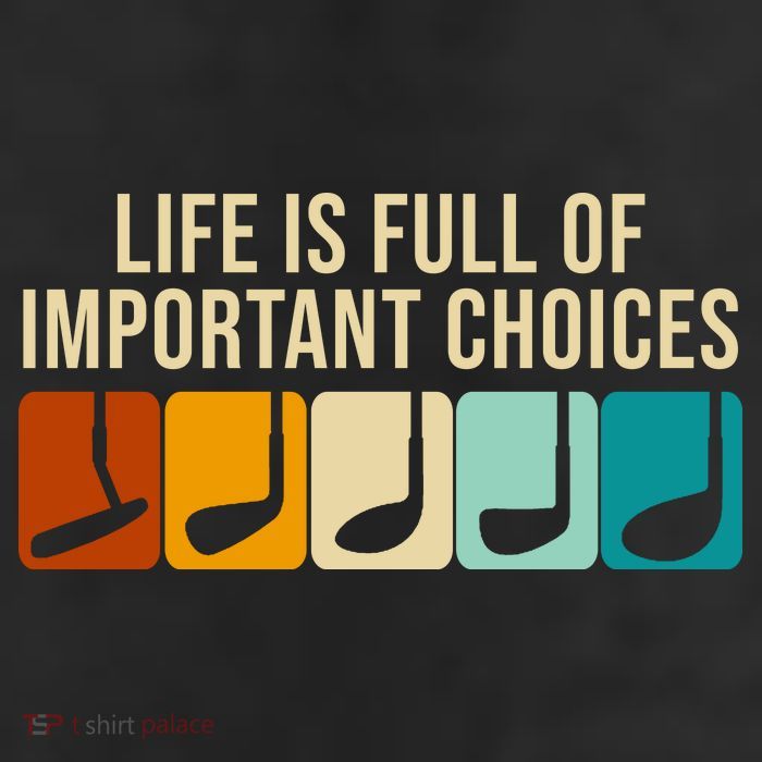 Life Is Full Of Important Choices Retro Golf Trucker Hat