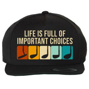 Life Is Full Of Important Choices Retro Golf Wool Snapback Cap