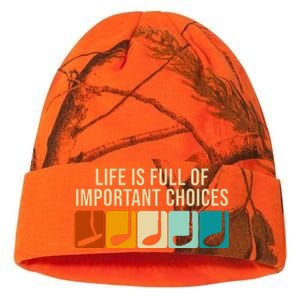 Life Is Full Of Important Choices Retro Golf Kati Licensed 12" Camo Beanie