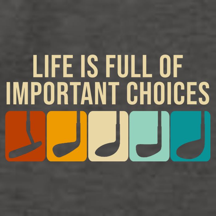 Life Is Full Of Important Choices Retro Golf Vector Backpack