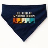 Life Is Full Of Important Choices Retro Golf USA-Made Doggie Bandana