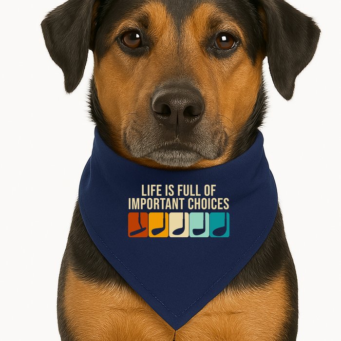 Life Is Full Of Important Choices Retro Golf USA-Made Doggie Bandana