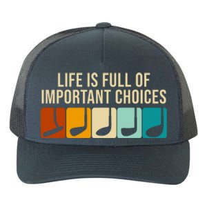 Life Is Full Of Important Choices Retro Golf Yupoong Adult 5-Panel Trucker Hat