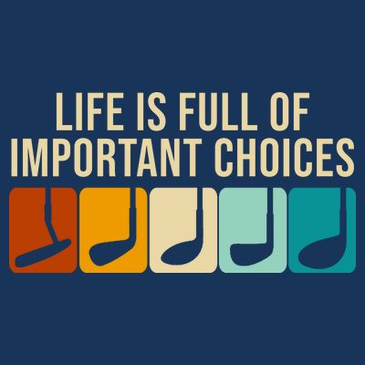 Life Is Full Of Important Choices Retro Golf T-Shirt