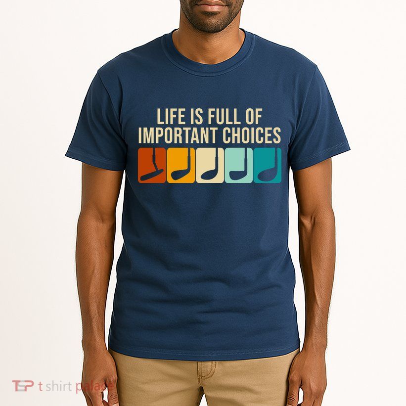 Life Is Full Of Important Choices Retro Golf Tall T-Shirt
