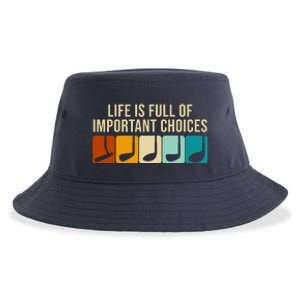 Life Is Full Of Important Choices Retro Golf Sustainable Bucket Hat