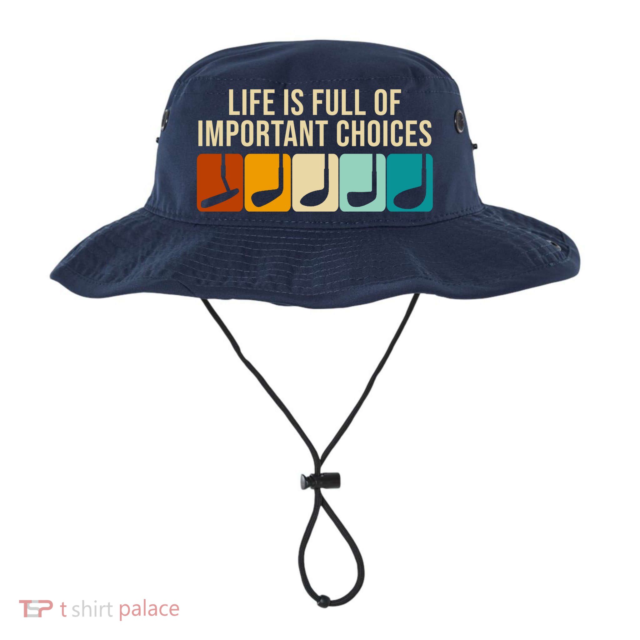 Life Is Full Of Important Choices Retro Golf Bucket Hat