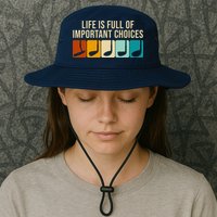 Life Is Full Of Important Choices Retro Golf Bucket Hat