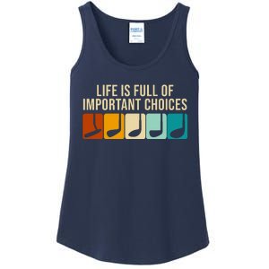 Life Is Full Of Important Choices Retro Golf Ladies Essential Tank