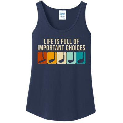 Life Is Full Of Important Choices Retro Golf Ladies Essential Tank