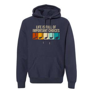 Life Is Full Of Important Choices Retro Golf Premium Hoodie