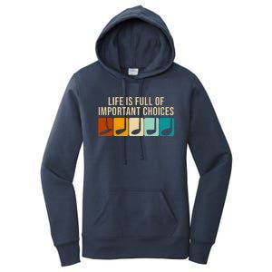 Life Is Full Of Important Choices Retro Golf Women's Pullover Hoodie