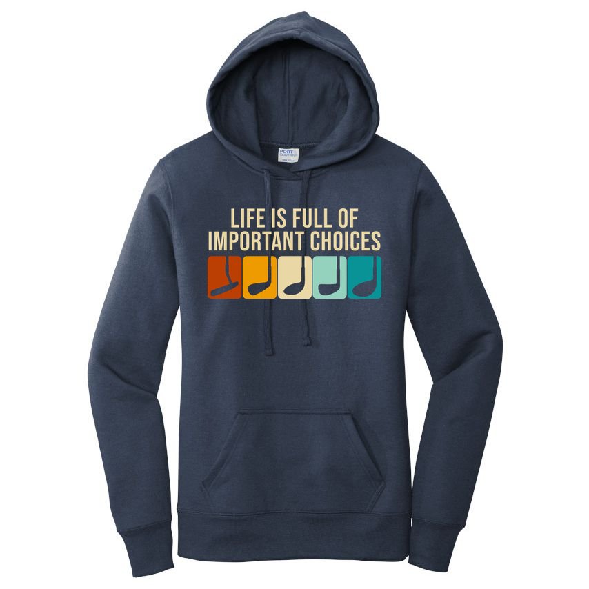 Life Is Full Of Important Choices Retro Golf Women's Pullover Hoodie