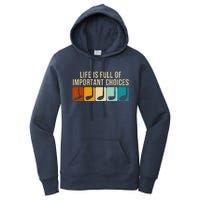 Life Is Full Of Important Choices Retro Golf Women's Pullover Hoodie