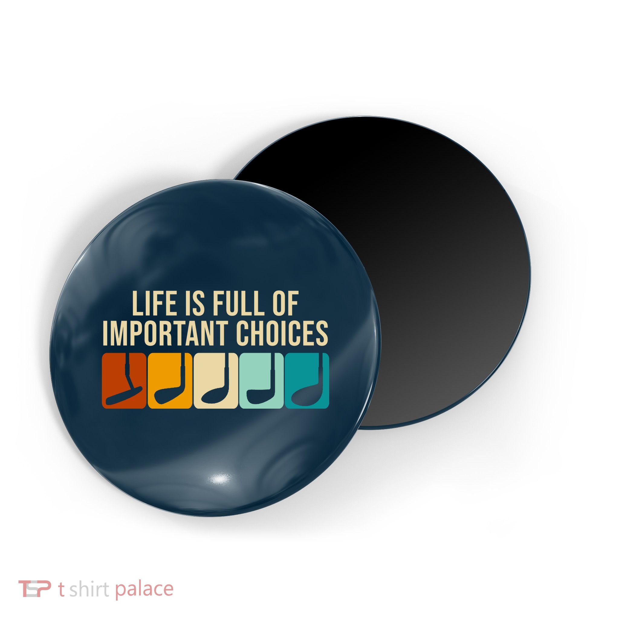 Life Is Full Of Important Choices Retro Golf Magnet