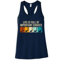 Life Is Full Of Important Choices Retro Golf Womens Tank Top