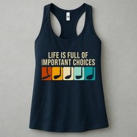 Life Is Full Of Important Choices Retro Golf Womens Tank Top