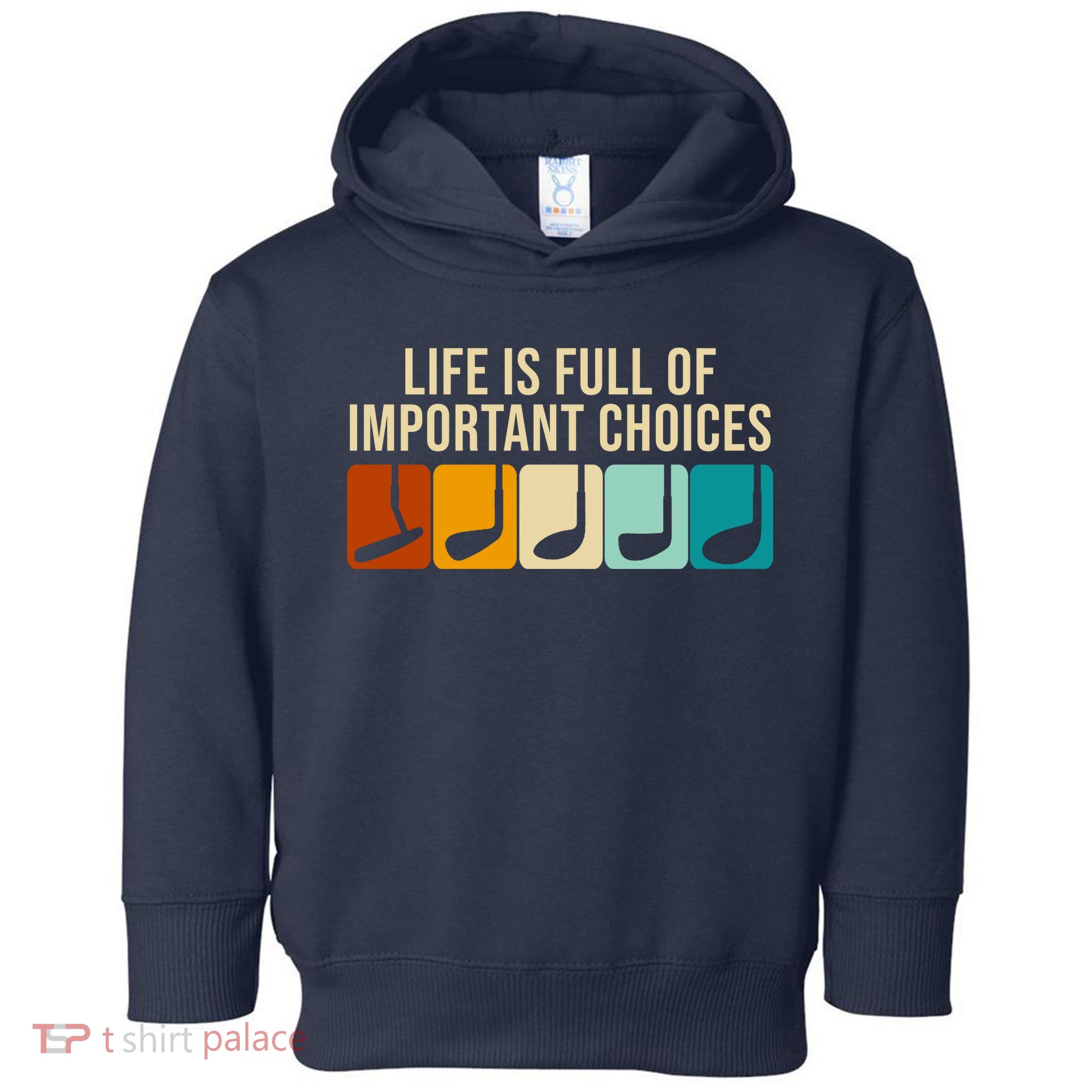 Life Is Full Of Important Choices Retro Golf Toddler Hoodie