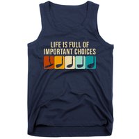 Life Is Full Of Important Choices Retro Golf Tank Top