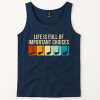 Life Is Full Of Important Choices Retro Golf Tank Top