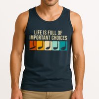 Life Is Full Of Important Choices Retro Golf Tank Top
