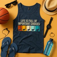 Life Is Full Of Important Choices Retro Golf Tank Top