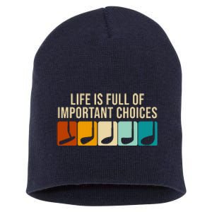 Life Is Full Of Important Choices Retro Golf Short Acrylic Beanie