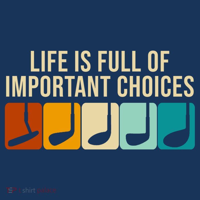 Life Is Full Of Important Choices Retro Golf Short Acrylic Beanie
