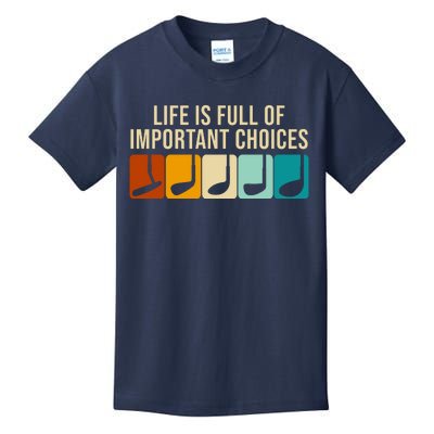 Life Is Full Of Important Choices Retro Golf Kids T-Shirt