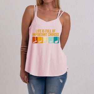 Life Is Full Of Important Choices Retro Golf Women's Strappy Tank