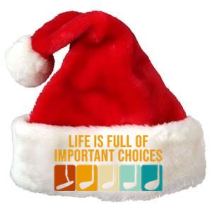 Life Is Full Of Important Choices Retro Golf Premium Christmas Santa Hat