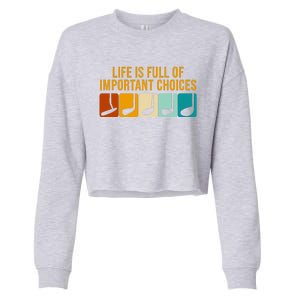 Life Is Full Of Important Choices Retro Golf Cropped Pullover Crew