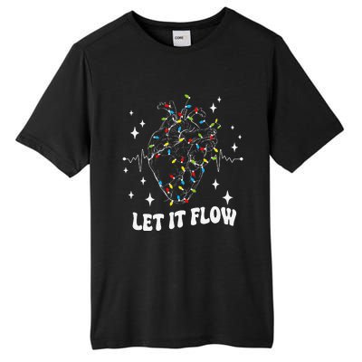 Let It Flow Anatomy Heart Cardiac Nurse Santa Hat Xmas Funny Tall Fusion ChromaSoft Performance T-Shirt