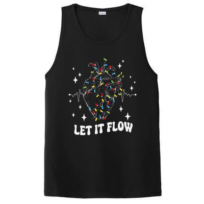 Let It Flow Anatomy Heart Cardiac Nurse Santa Hat Xmas Funny PosiCharge Competitor Tank