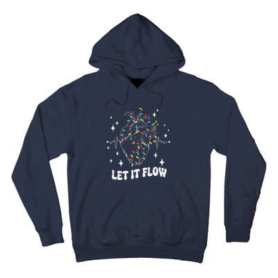 Let It Flow Anatomy Heart Cardiac Nurse Santa Hat Xmas Funny Tall Hoodie