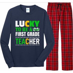 Lucky Irish First Grade Teacher Long Sleeve Pajama Set