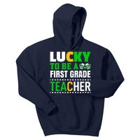 Lucky Irish First Grade Teacher Kids Hoodie