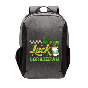 L Is For Lorazepam Retro Nurse Nursing Hospital Saint Patrick's Day Vector Backpack