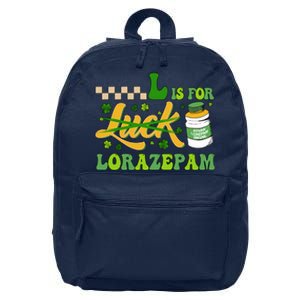 L Is For Lorazepam Retro Nurse Nursing Hospital Saint Patrick's Day 16 in Basic Backpack