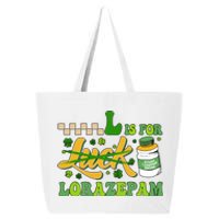 L Is For Lorazepam Retro Nurse Nursing Hospital Saint Patrick's Day 25L Jumbo Tote