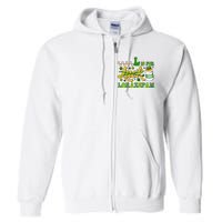 L Is For Lorazepam Retro Nurse Nursing Hospital Saint Patrick's Day Full Zip Hoodie